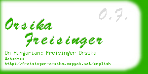 orsika freisinger business card